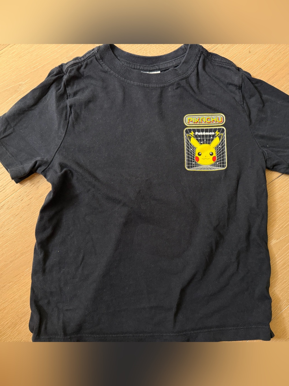 Hanna Andersson Black Tee with Yellow Pikachu Graphic